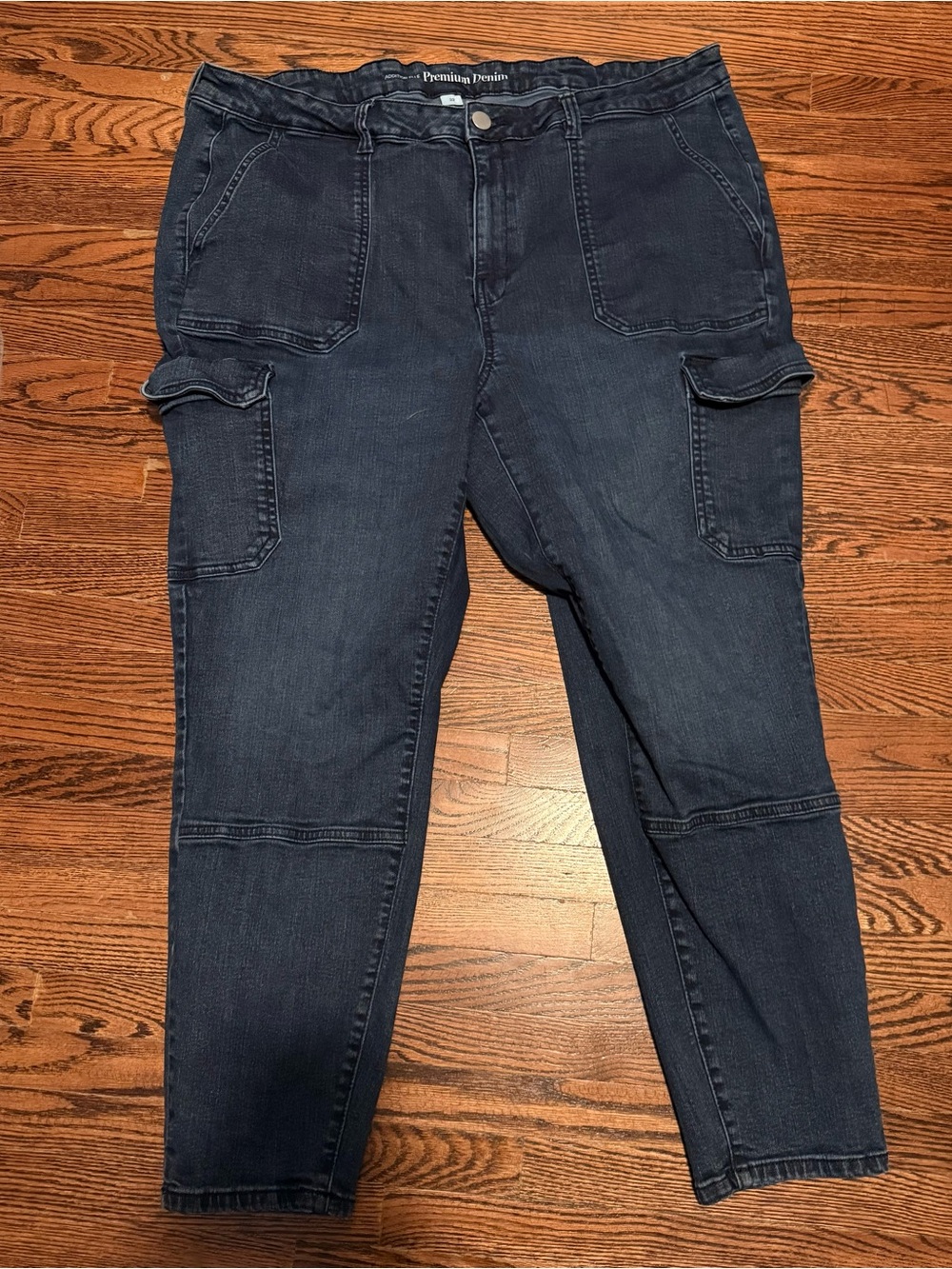 Penningtons Women's Skinny Cargo Jeans in Dark Blue